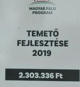 Temető fejlesztése Magyar Falu Program keretében -  MFP-FFT/2019 